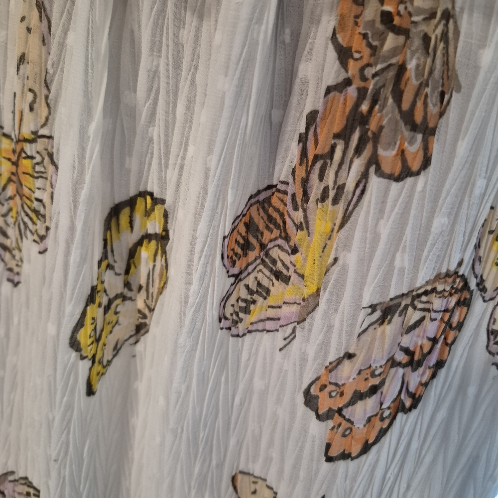 Cato Butterfly Print Ruffle Blouse - Picture 2 of 5